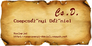 Csepcsányi Dániel névjegykártya